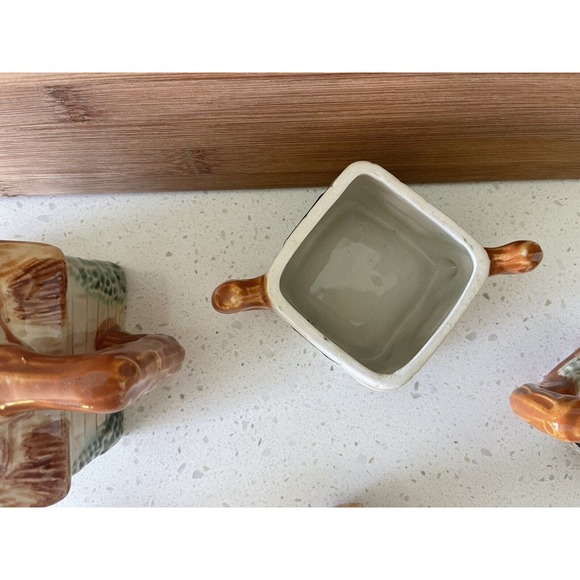 Teapot Creamer Sugar Set Cottage Ware Kensington England Original 1960's - Picture 10 of 13